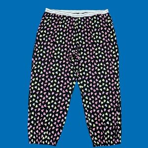 Victoria's Secret Hearts all over jogger Pajama pants elastic waist XXL